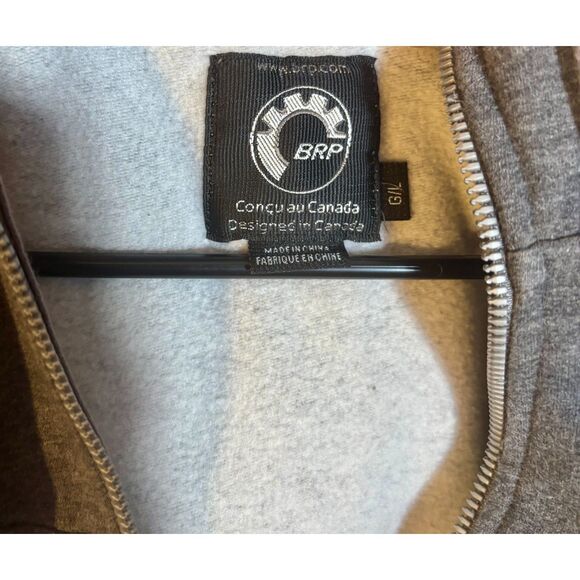 Ski‑Doo Team Gray Zip‑Up Hoodie Pullover — BRP Canada, Unisex Large - Picture 5 of 5